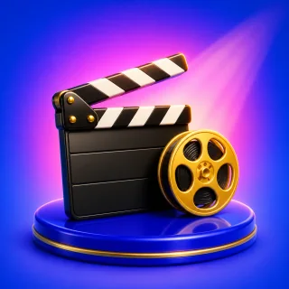 Cinema-themed artwork for the Movies and TV deck