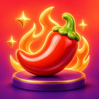 Glowing red chilli pepper for the Spicy Nights deck
